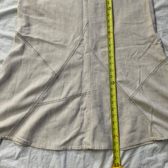 Long Cream Linen Maxi Skirt with flared bottom Women’s size 10 - Picture 5 of 6